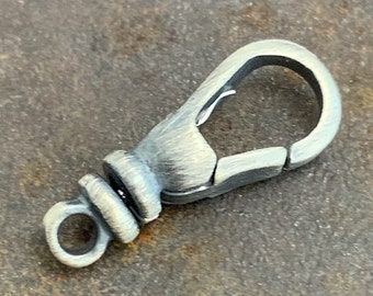 Sterling Silver Lobster Claw Swivel Push Clasp