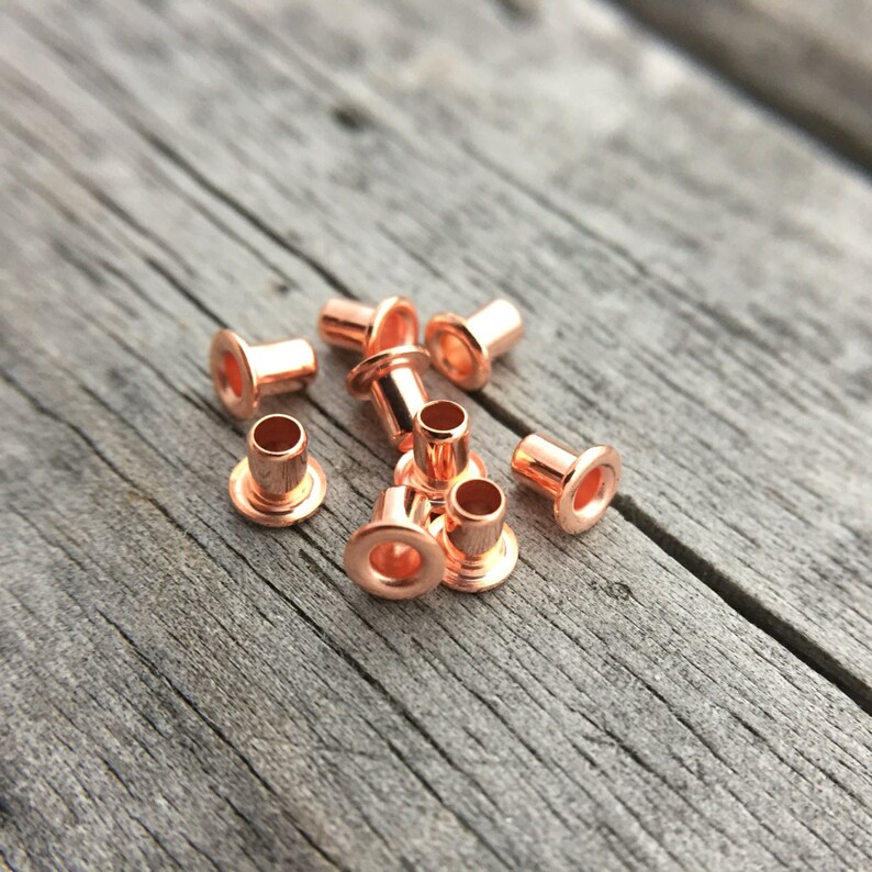 Copper Eyelet Copper Plated Brass Eyelets Rivets 3/32x3.5mm or Etsy