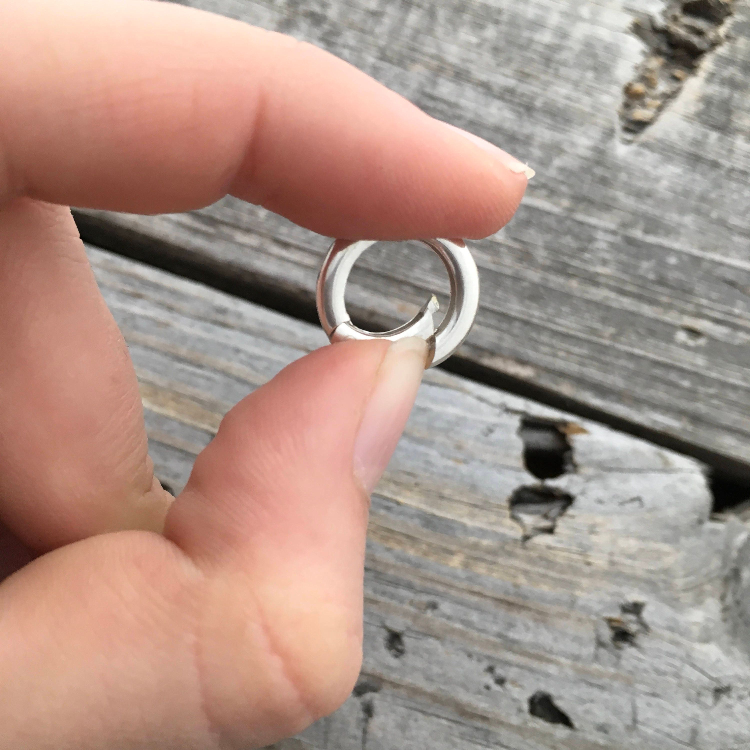 Sterling Silver Clasp Hinged Ring 3 Sizes Etsy