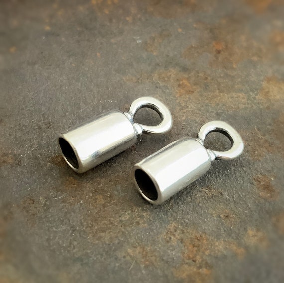 Silver end caps for jewelry Clearance