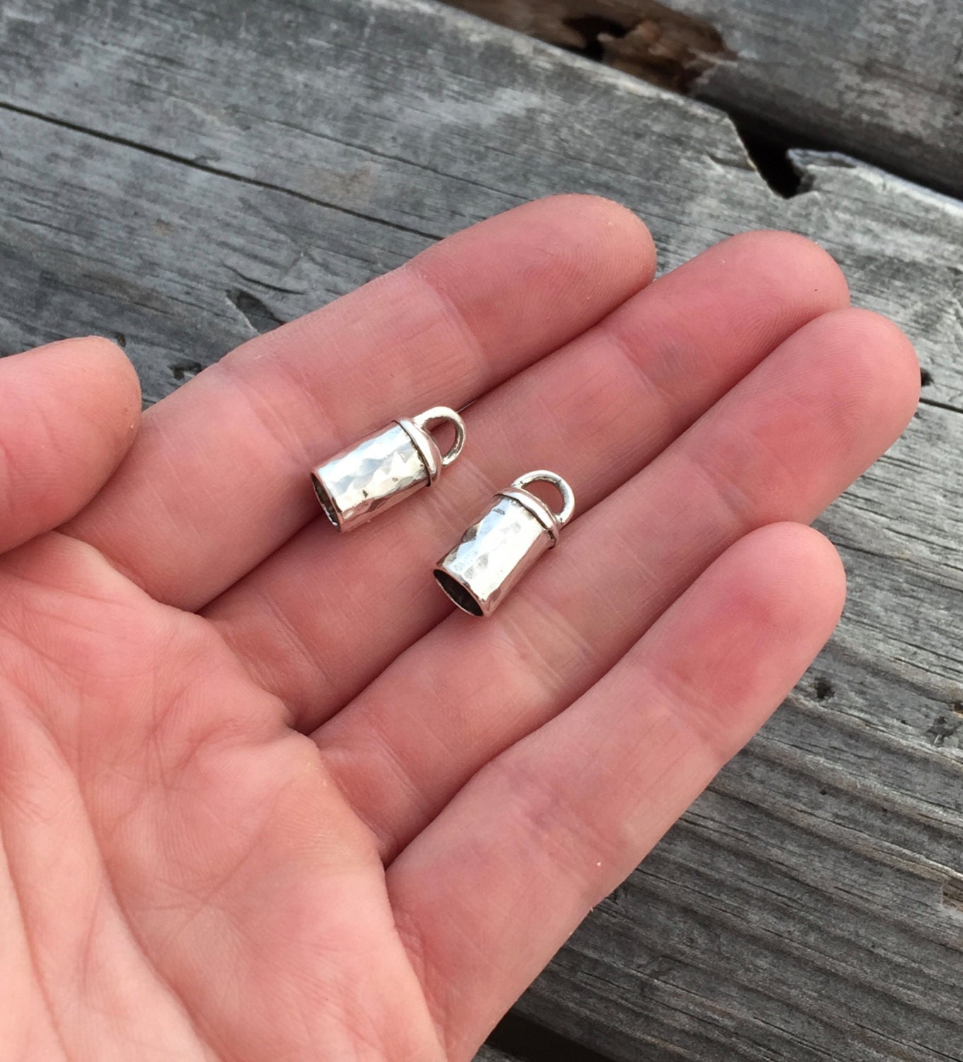 Sterling Silver End Caps 6mm Handmade Sterling Silver End Caps Etsy
