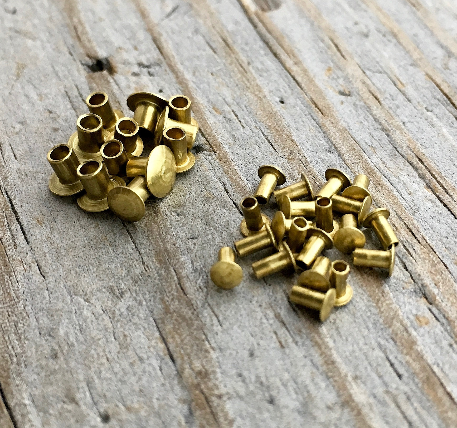 Brass Rivets for EZ Riveter 1/16, 1/8 Inch Sizes Savannah Jewelry Supply 