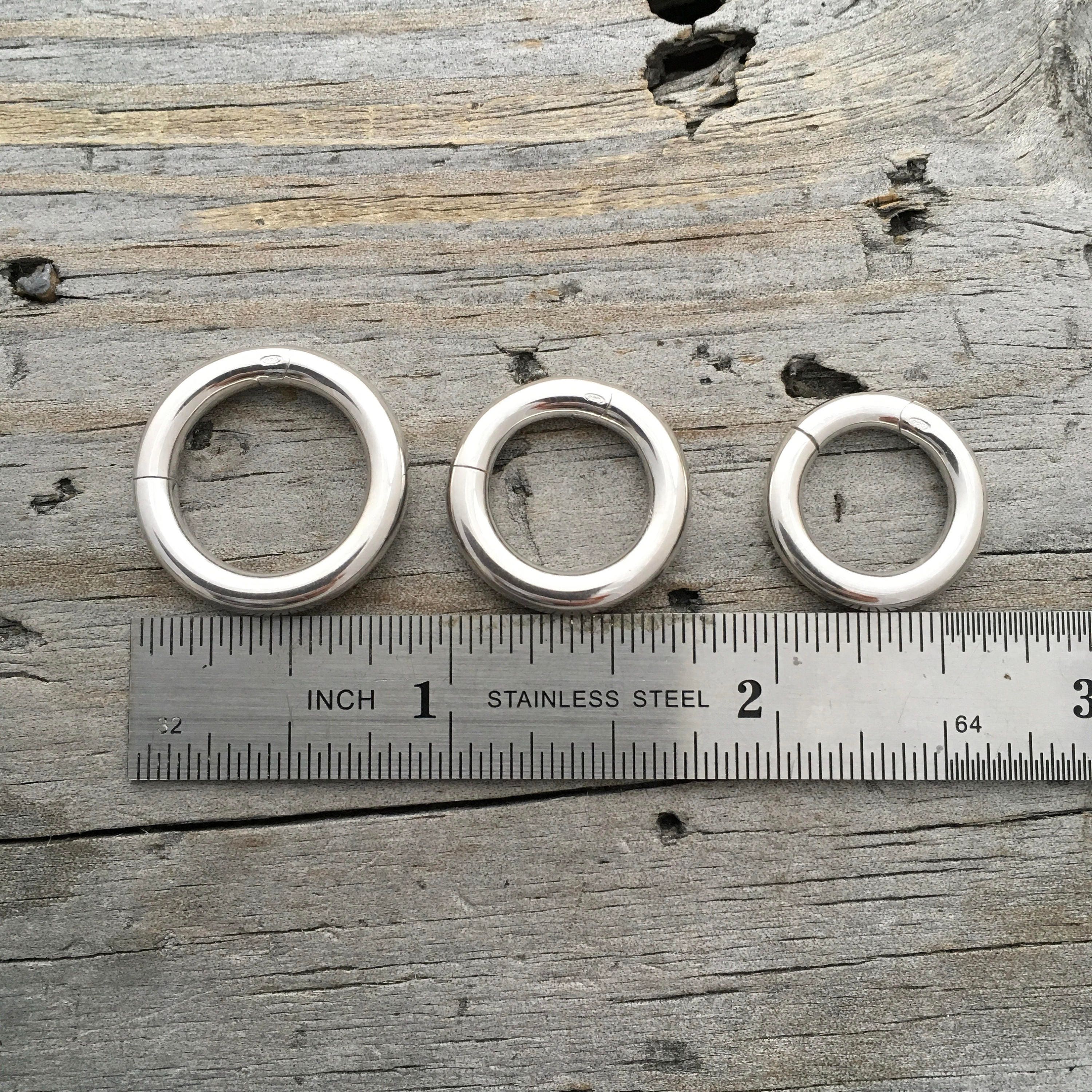 Sterling Silver Hinged Ring Clasp 2 Sizes Etsy