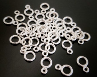 Sterling Silver Double Jump Ring 8mm 10 pieces