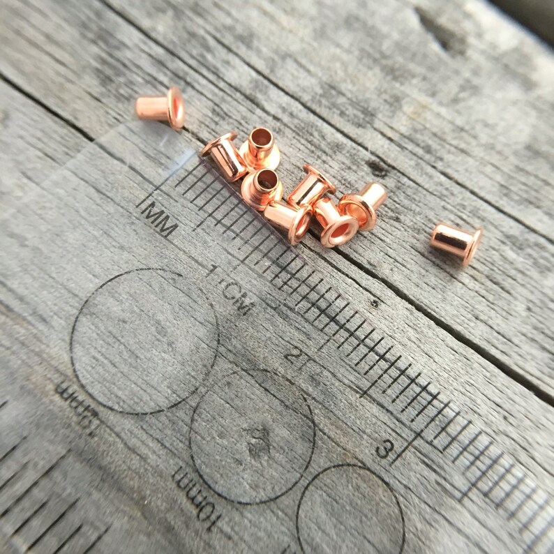 Copper Eyelet Copper Plated Brass Eyelets Rivets 3/32x3.5mm or Etsy
