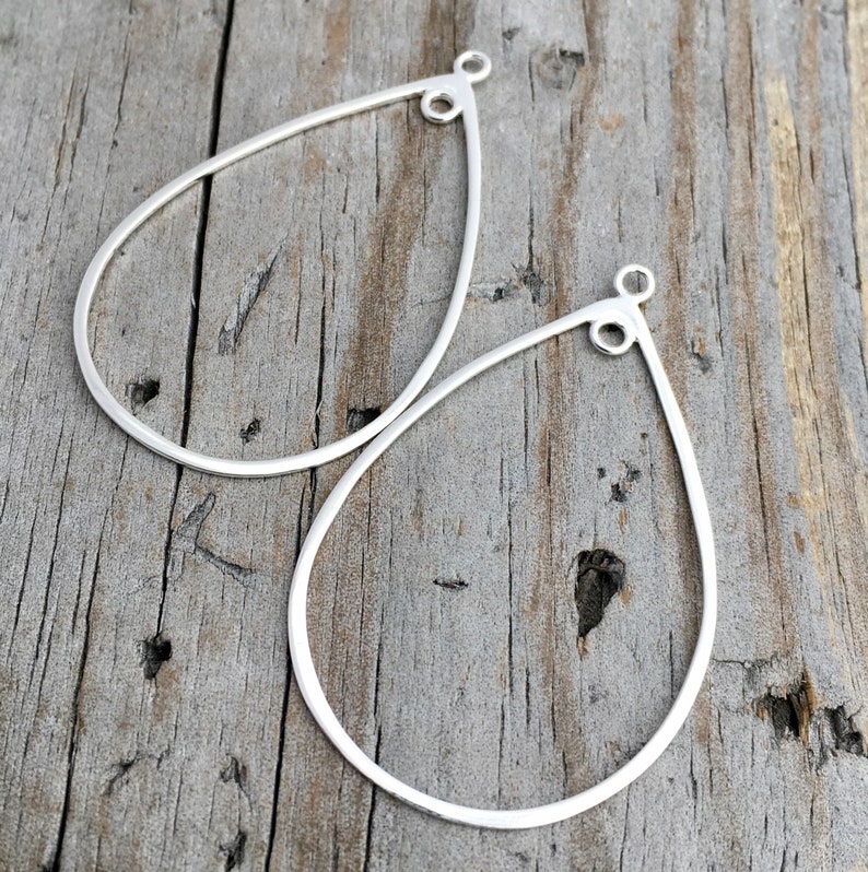 Sterling Silver Teardrop Oval Earring Finding Savannah Jewelry Etsy