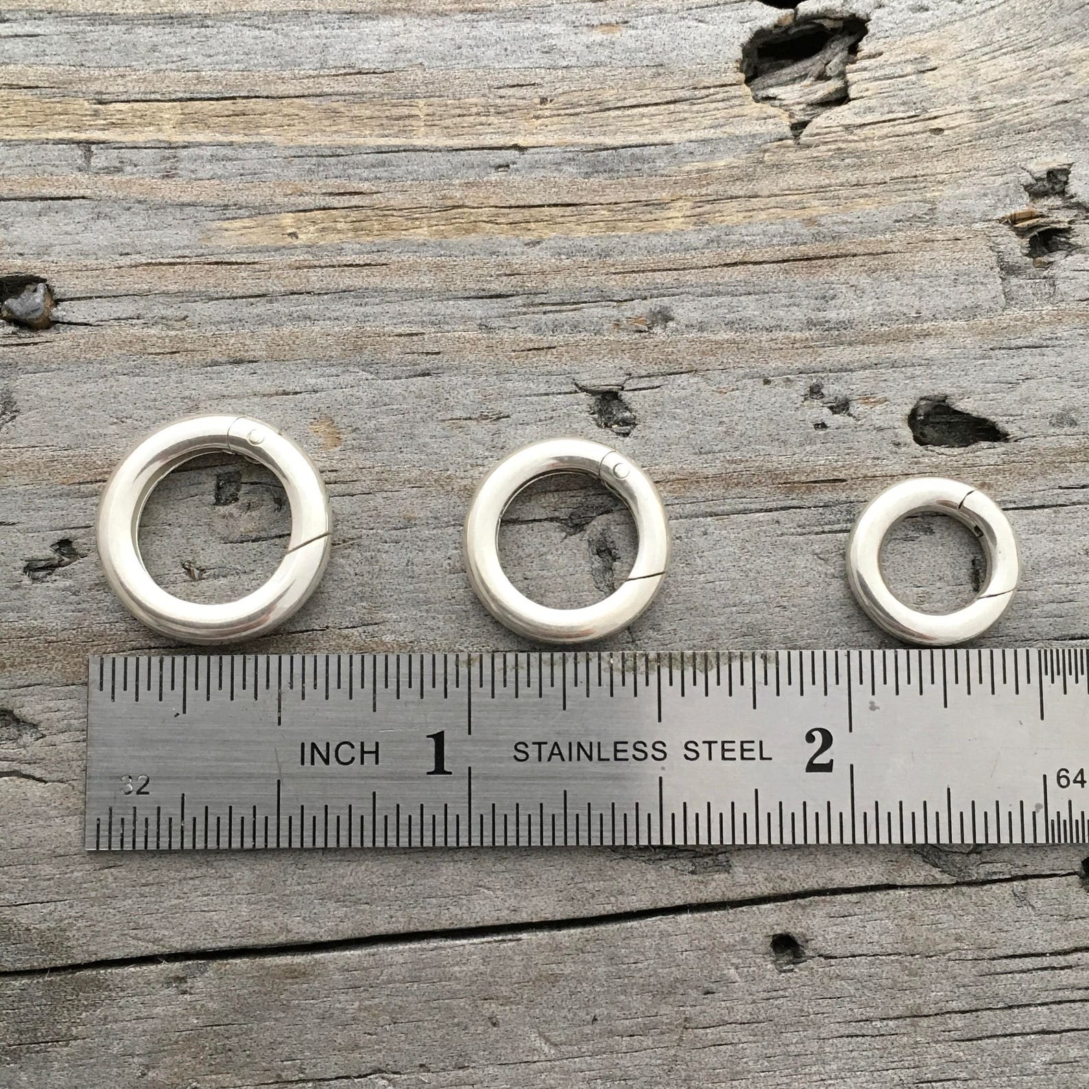 Sterling Silver Clasp Hinged Ring Clasp 3 Sizes Sterling Etsy