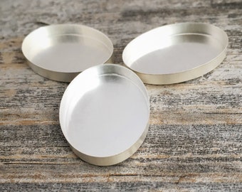 Sterling Silver Oval Bezel Cups - Variety of Sizes