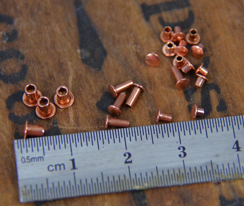 Copper Rivets / Grommets / Eyelets 1/16 or 3/32 Etsy