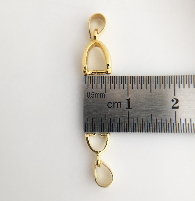 Sterling Silver Pinch Bail Gold Plated Pinch Bail Jewelry Etsy