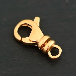 24K Gold Plated Sterling Silver Swivel Clasp