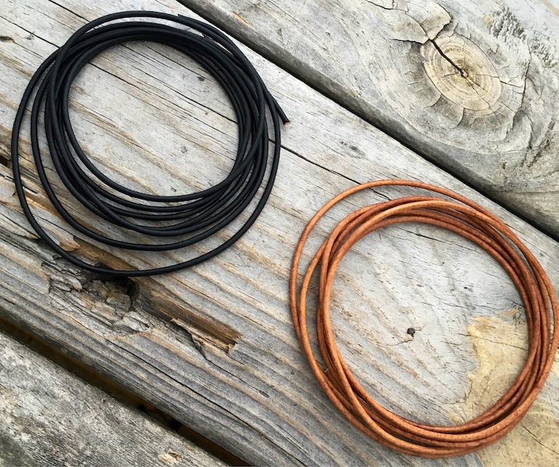 2mm Black Leather Cord Brown Leather Cord 2mm Leather Cord Etsy