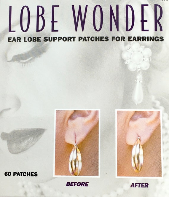 Lobe Wonder - The Original Ear Lobe Support Patch for Pierced Ears -  Eliminates The Look of Torn