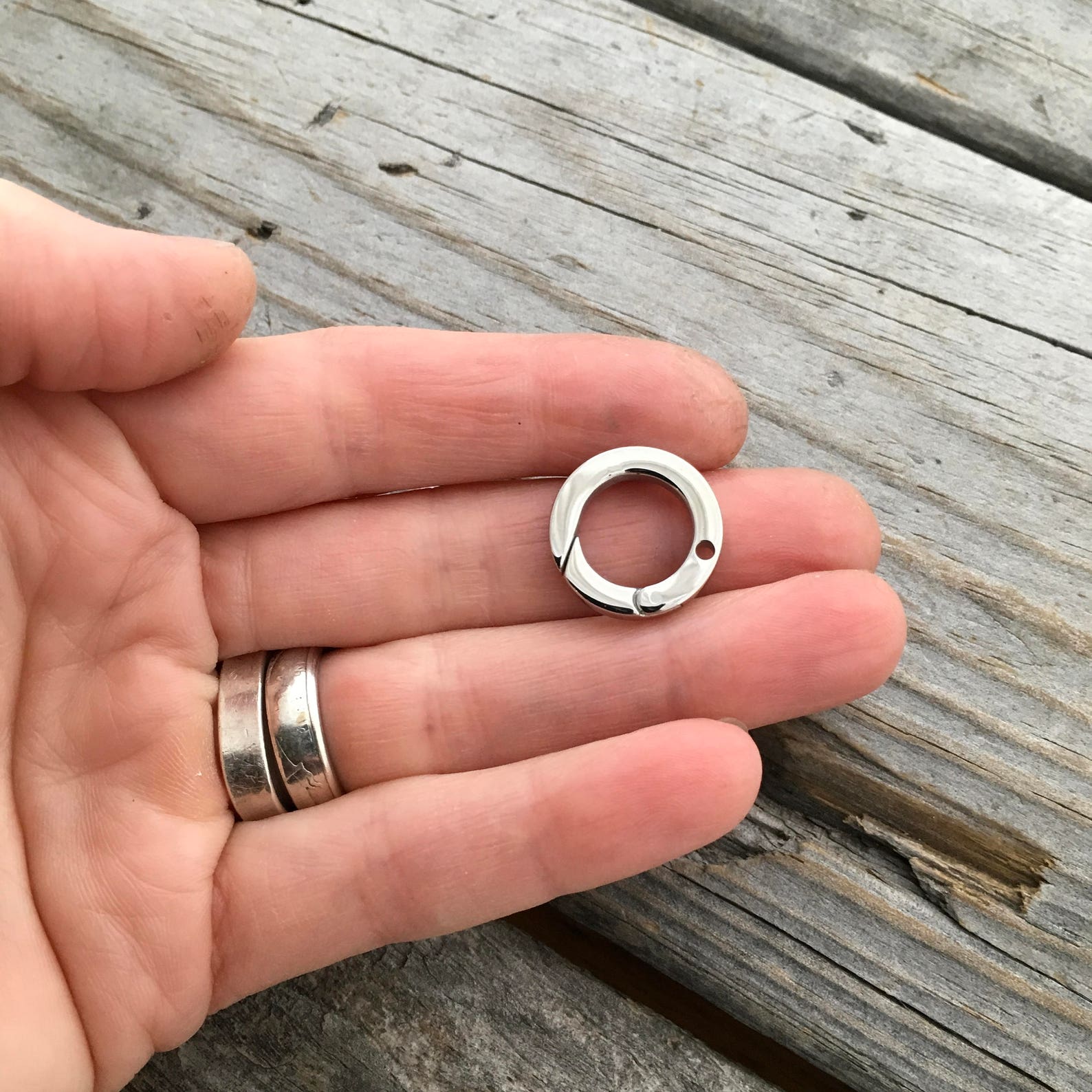 Hinged Ring Clasp Push Clasp Stainless Steel 18mm Jewelry Etsy