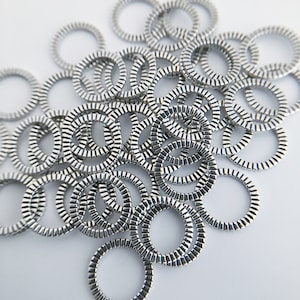 Sterling Silver Grooved Jump Ring 5 Pcs.