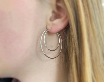 Sterling Silver Infinity Hoop