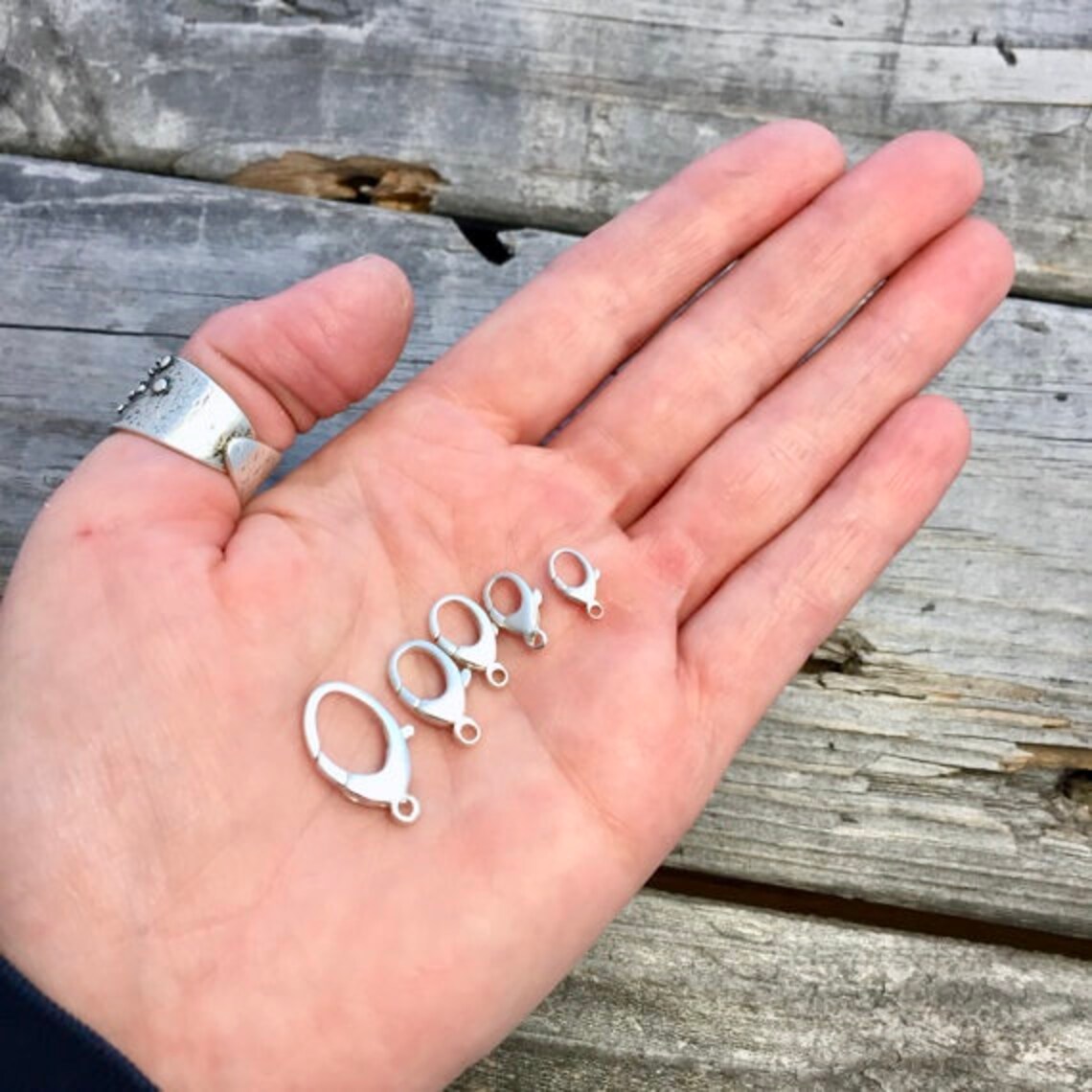 Sterling Silver Lobster Claw Clasp Multiple Sizes Etsy