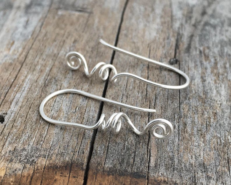 Sterling Silver Handmade Artisan Ear Wire image 1