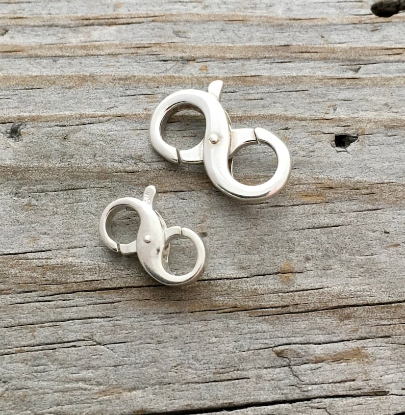 Sterling Silver Double Lobster Claw Clasp Etsy