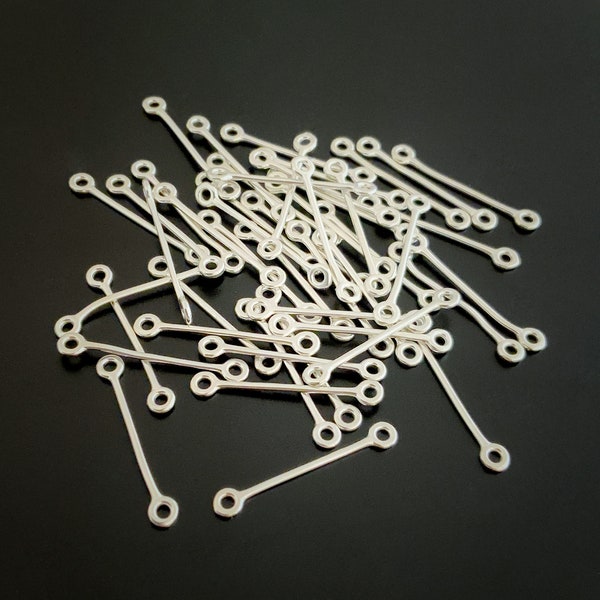 Sterling Silver Stick Loop - 4 pcs