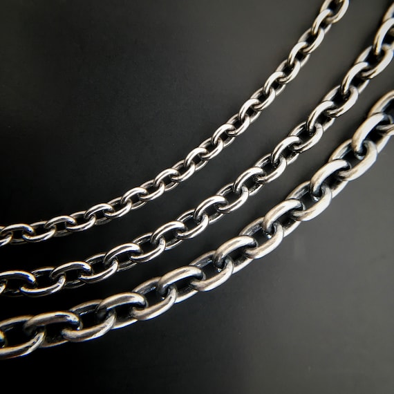 Stainless Steel 316 Chain 5/64 1/8 5/32 3/16 1/4 Medium Link by the  foot