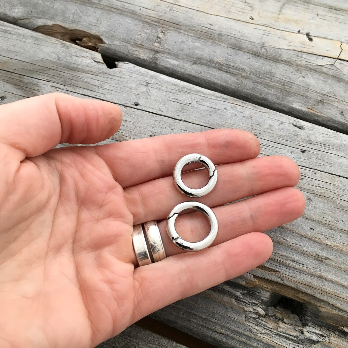 Hinged Ring Clasp Push Clasp Stainless Steel Jewelry Findings Etsy