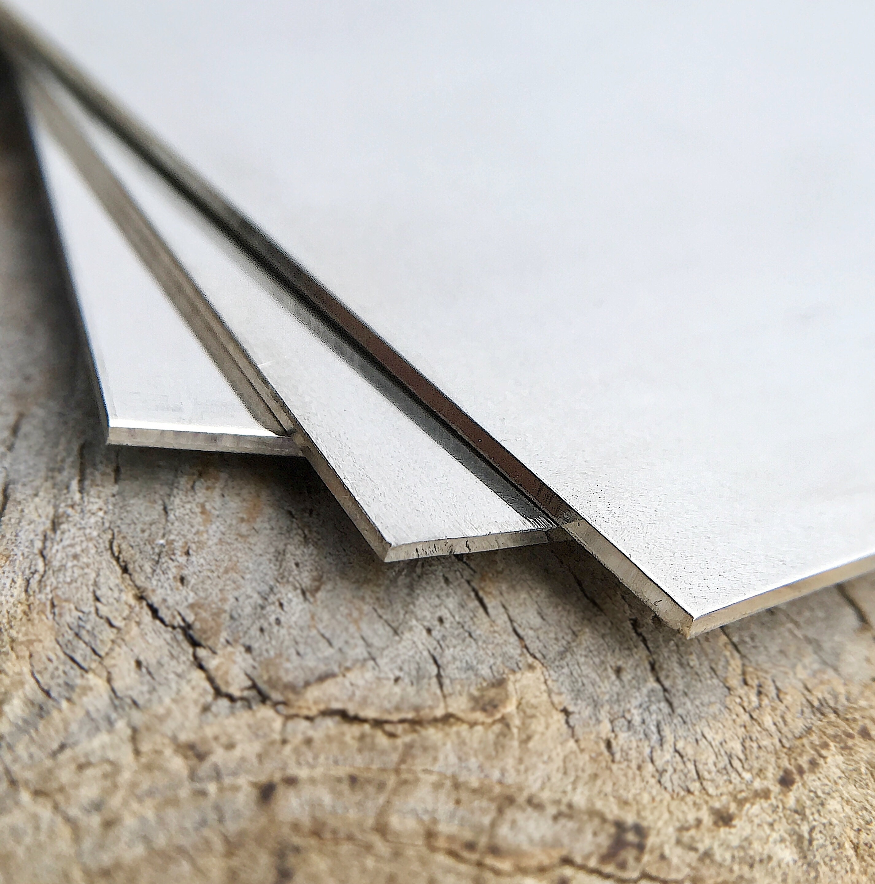 Sterling Silver Sheet Metal / Double Clad / Half Hard, 3 Inch X 3 Inch  Width/ 16 26 Gauge / 925 Sterling Silver Sheets 