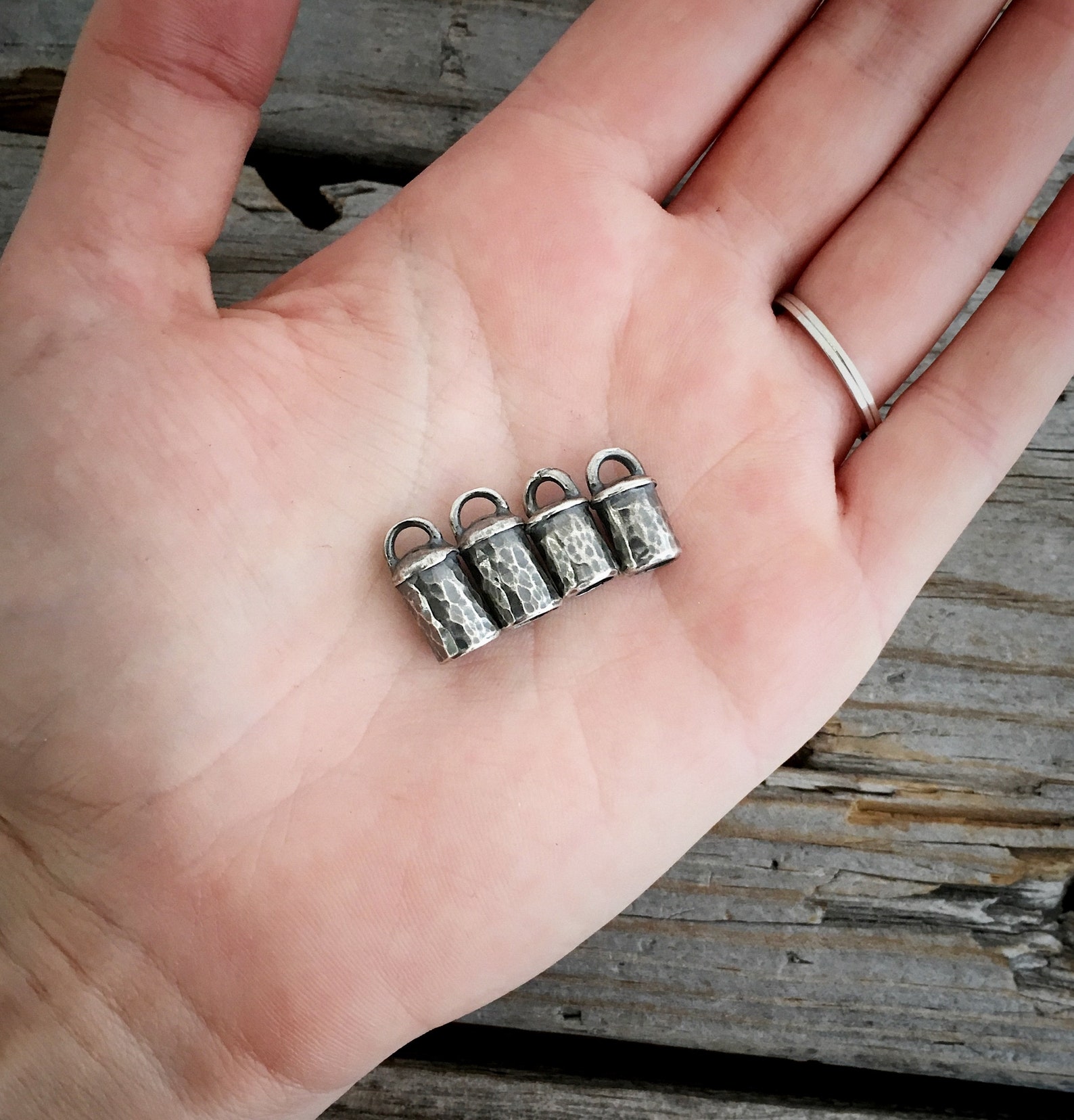 Sterling Silver End Caps 6mm Handmade Sterling Silver End Caps Etsy