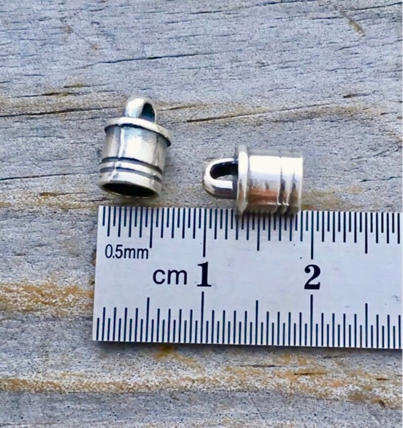 Sterling Silver End Caps 2pcs. 6x9mm Etsy