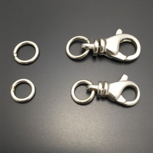 Sterling Silver Swivel Clasp & Soldered Rings