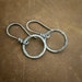 Hammered Circle Earring - Sterling Silver 