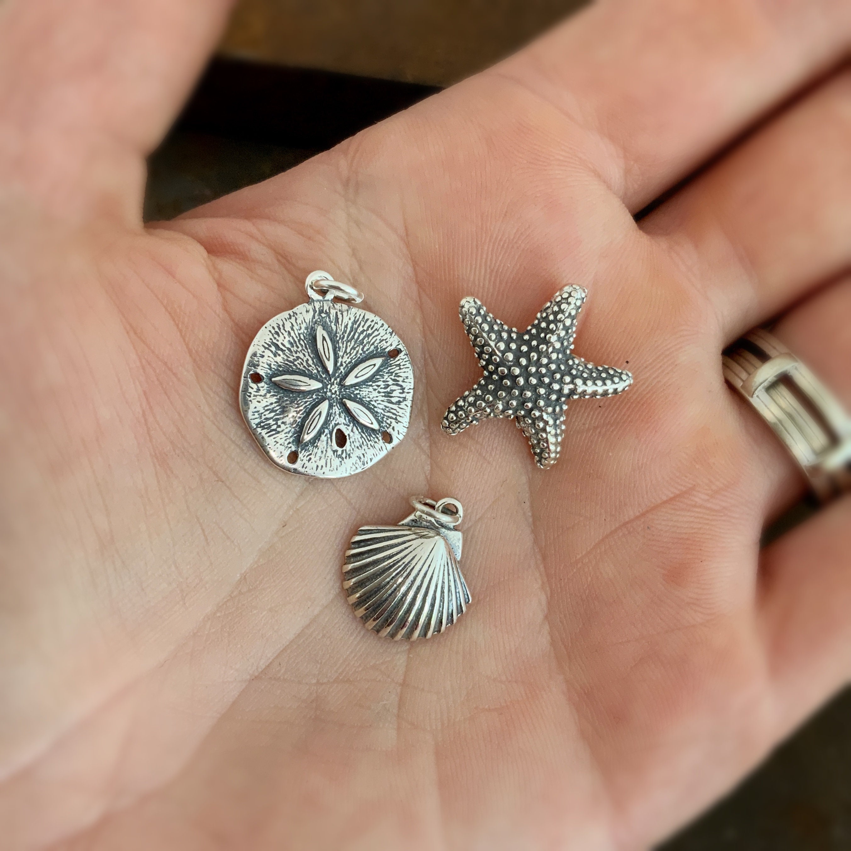 Sterling silver deals beach charms