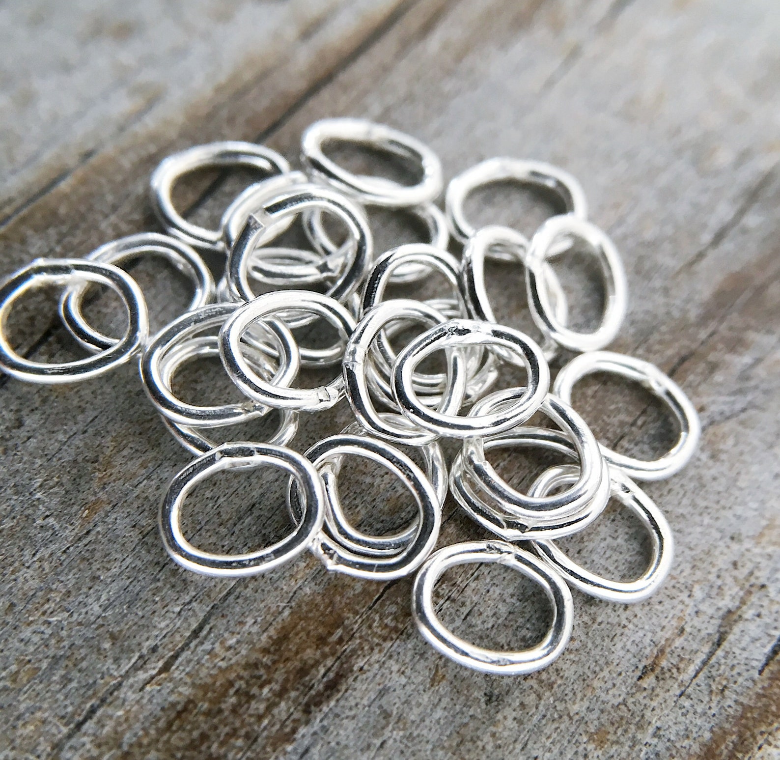 Sterling Silver Jump Ring Sterling Silver Oval Jump Ring 25 Etsy