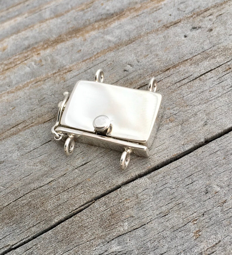 Sterling Silver Box Clasp Two Strands Sterling Silver Jewelry Findings Jewelry Supply