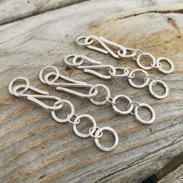 Sterling Silver S Hook Clasp Bracelet Extension