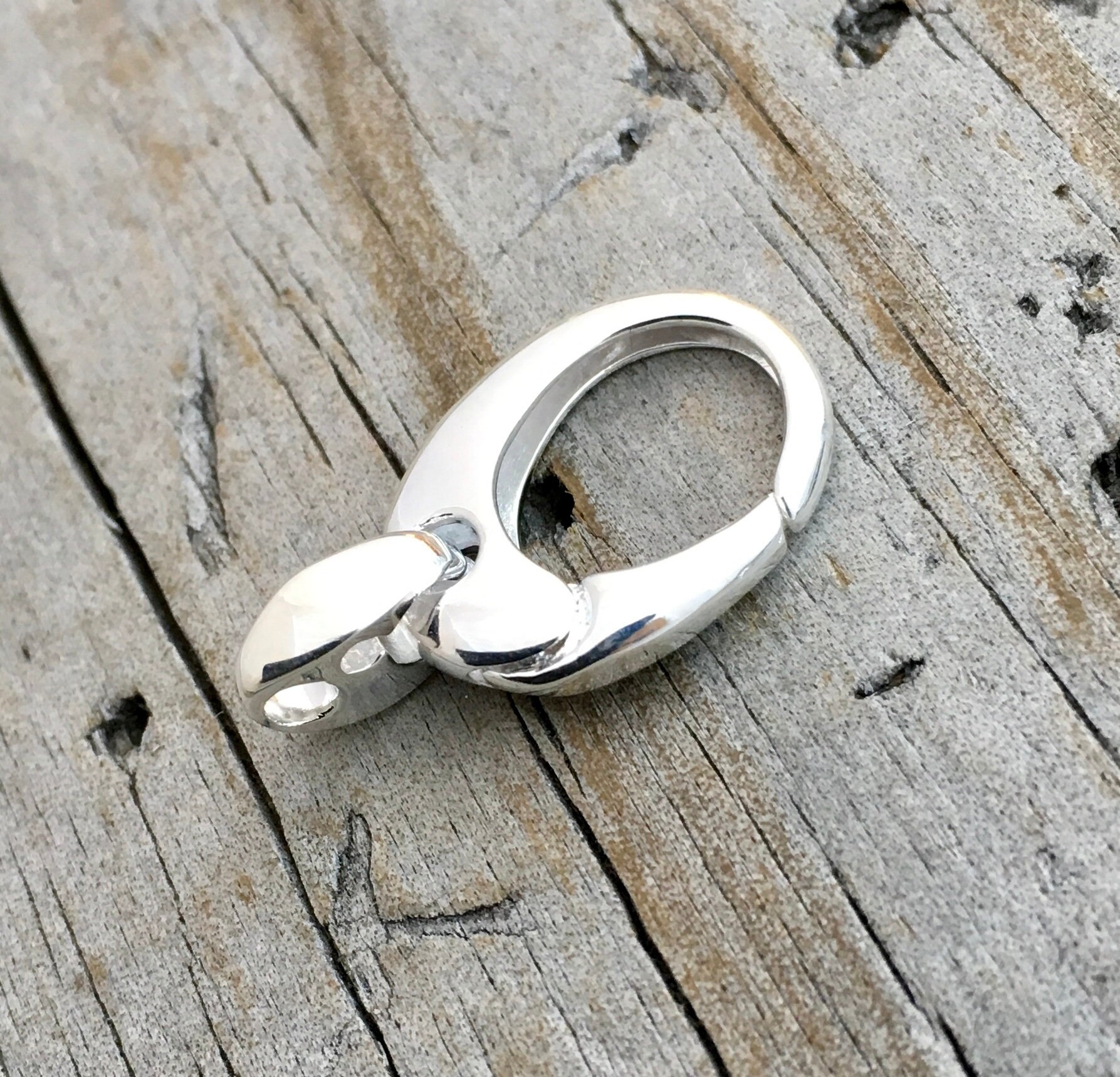 Sterling Silver Push Clasp Sterling Silver Large Push Clasp Etsy