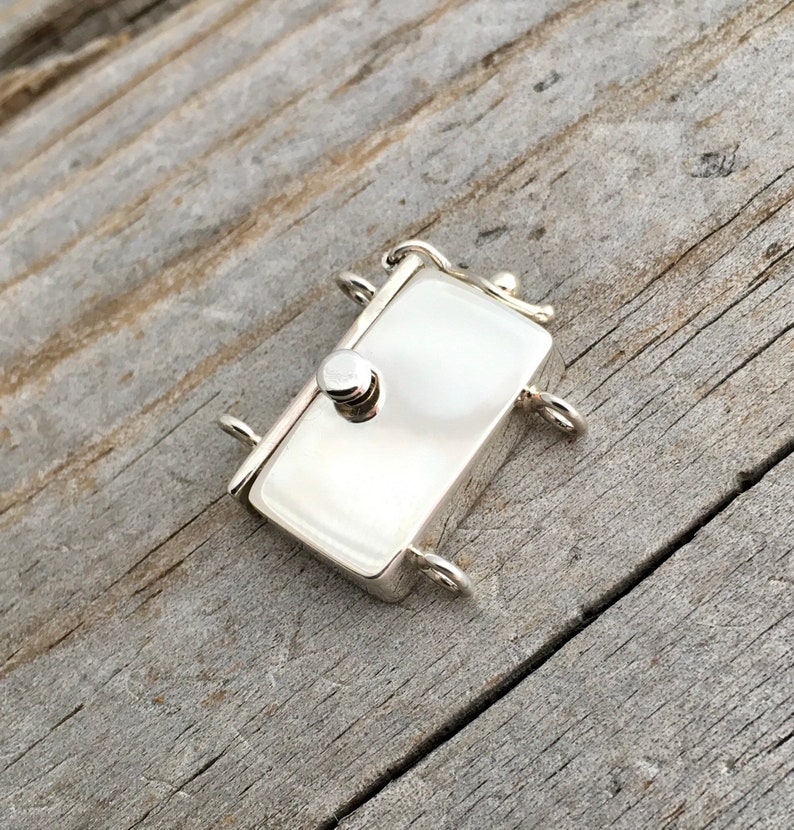 Sterling Silver Box Clasp Two Strands Sterling Silver Jewelry Findings Jewelry Supply