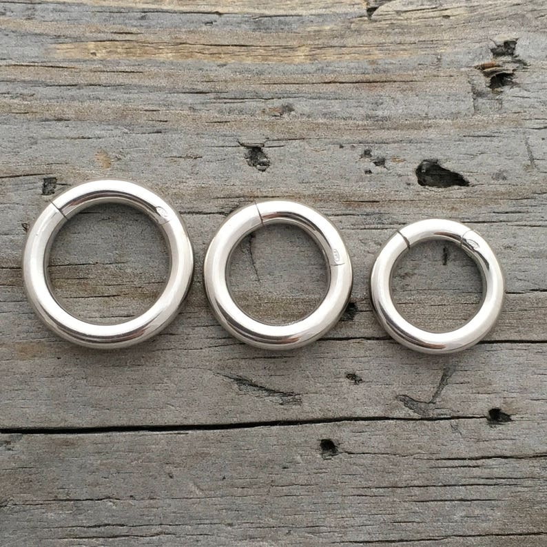 Sterling Silver Hinged Ring Clasp 2 Sizes Etsy