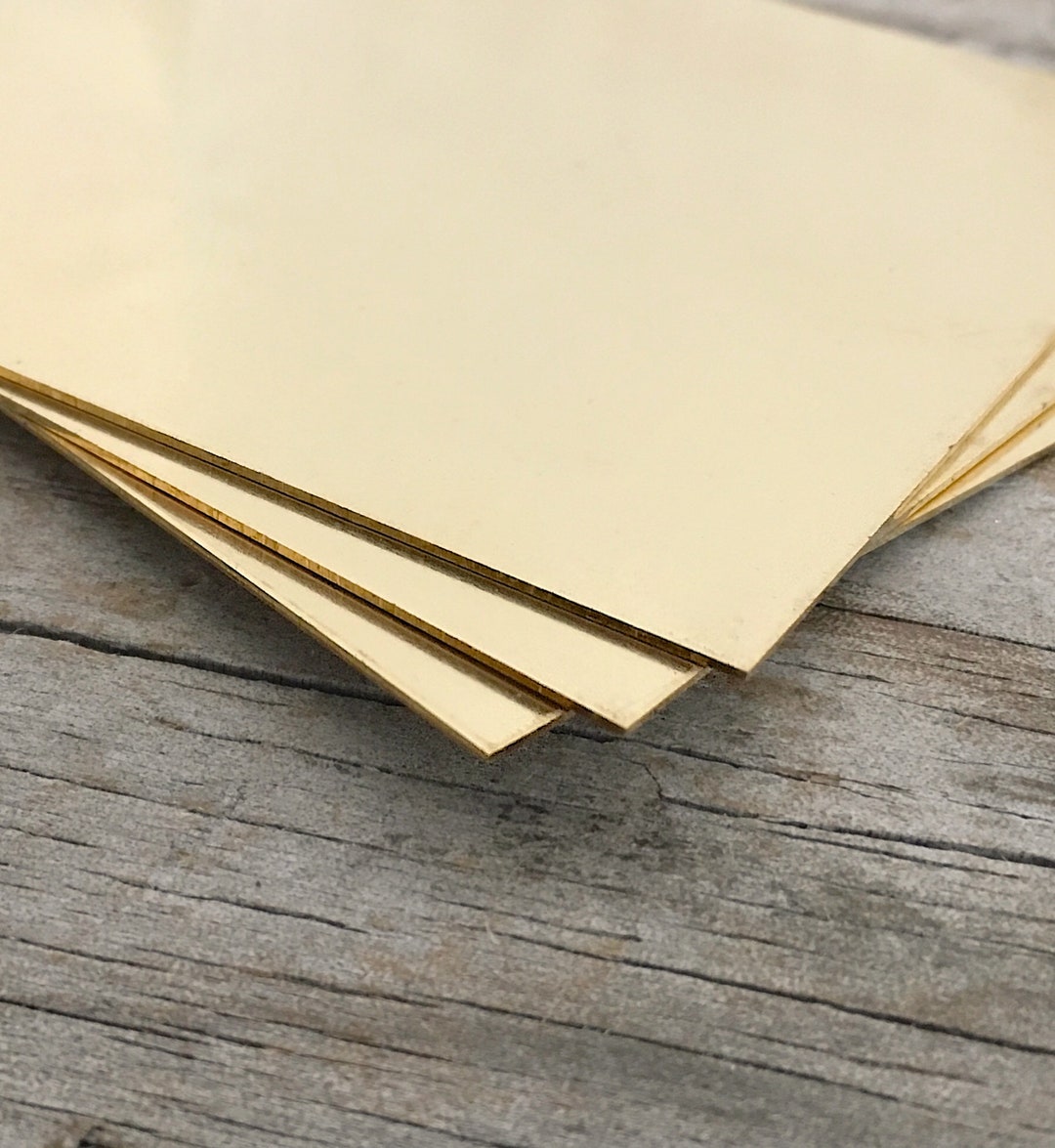 Nu Gold Jewelers Brass Sheet Multiple Gauges 3 X 3 Inches Etsy