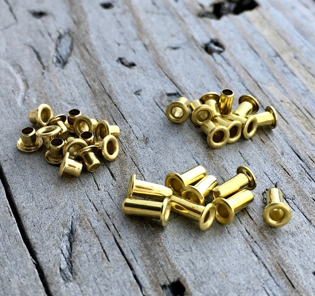 Brass Rivets / Grommets / Eyelets for EZ Riveter 3/32 Size Etsy