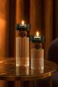 Amber Crystal Candle Holder | Luxury Home Decor | Elegant Gift for Her | Exclusive Design