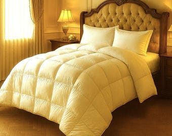 Luxury Siberian Goose Down Comforter: Royal Batiste Cotton Cover