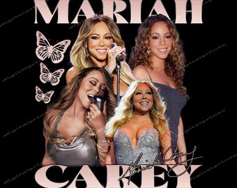 Mariah Png / Conception de t-shirt, prêt à imprimer, conception de t-shirt bootleg, design vintage, artiste hip-hop, conception de t-shirt rap, rappeur, 300 DPI