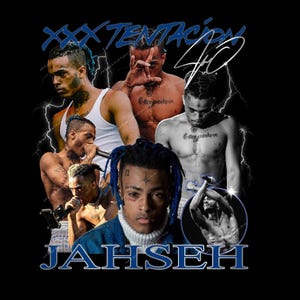 Xxxtentacion Png / Shirtontwerp, klaar om te printen, bootleg t-shirtontwerp, vintage ontwerp, hiphopartiest, rap-teeontwerp, rapper, 300 DPI