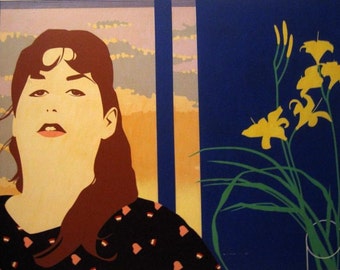 mama cass elliot, a 36 x 48 painting on stretched canvas