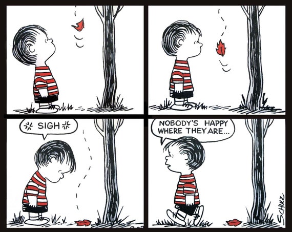 Peanuts Comic Strip Paintings From The 50 S 4 Panels Of Etsy