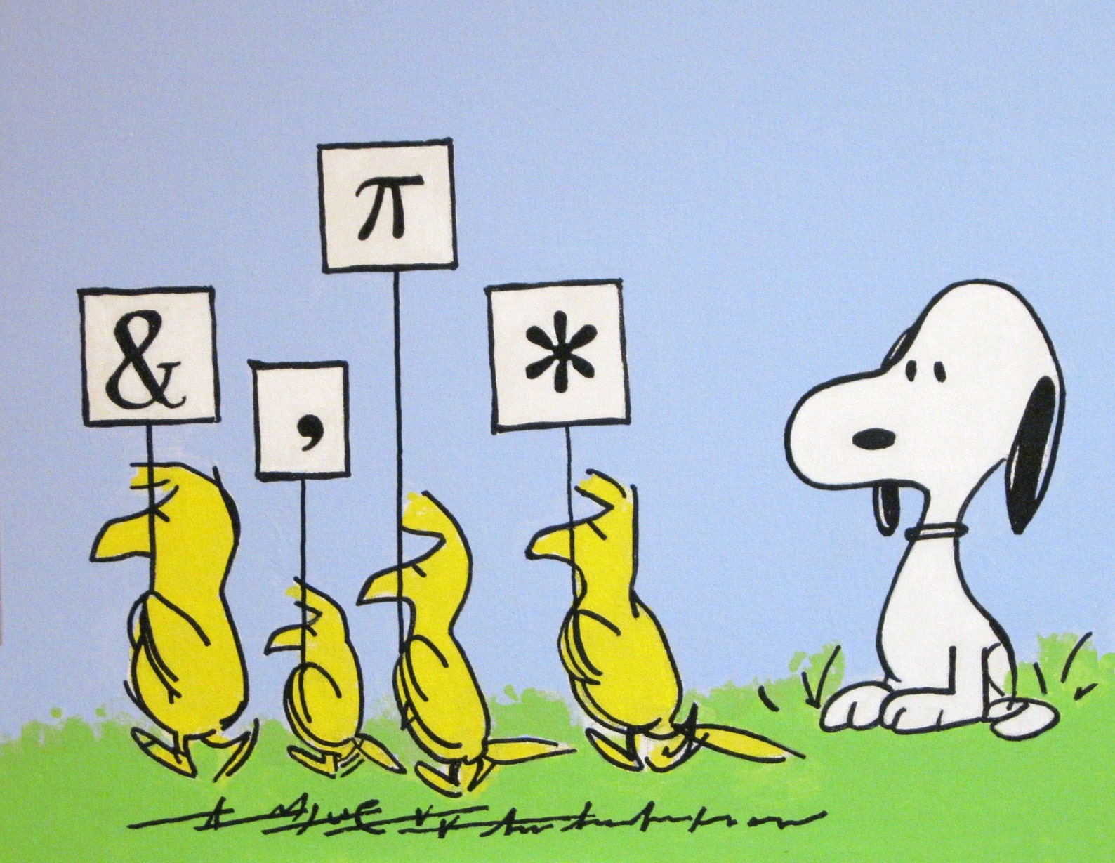 Snoopy & Birds Peanuts Comic From the 60s Etsy