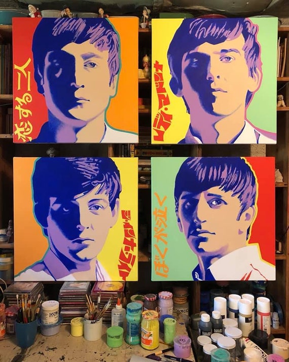 4 Beatles Paintings 24
