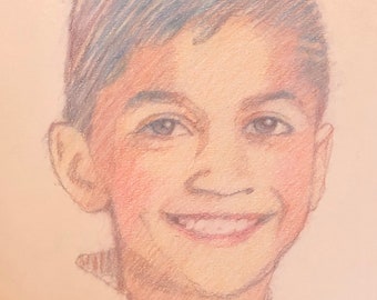 colored pencil portrait.