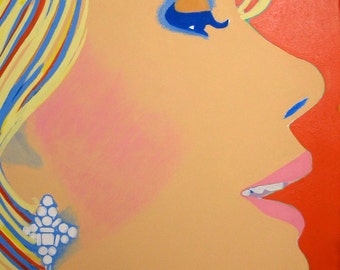 joan rivers, a piece of work movie, original preliminary painting for film campaign poster, alternate